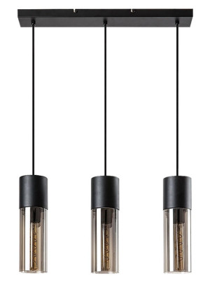 Ronno czarny | przydymiony 3xE27 Lampa wisząca