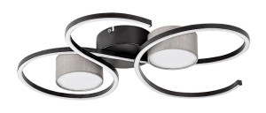 Shiena czarny mat | popiel LED 38W 4000K Lampa sufitowa
