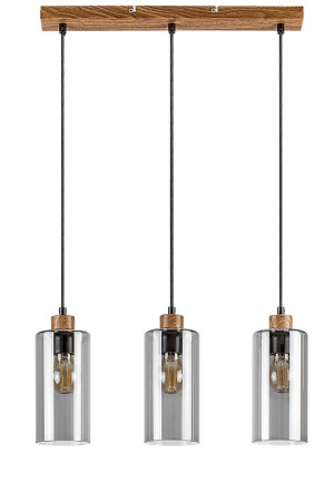 Tanno brąz | przydymiony 3xE27 Lampa wisząca