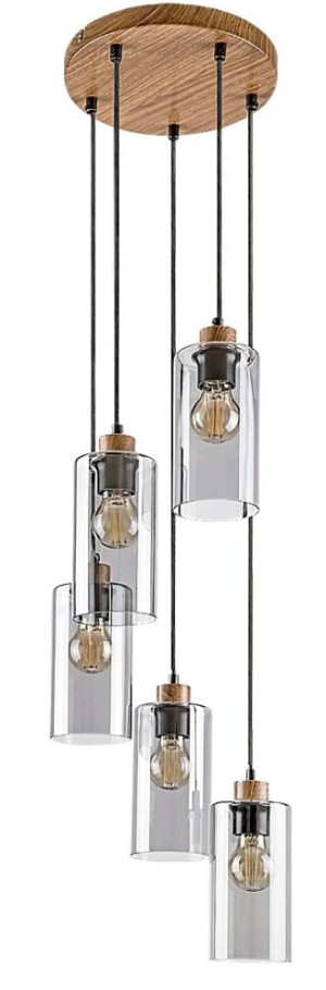 Tanno brąz | przydymiony Ø 25cm 5xE27 Lampa wisząca