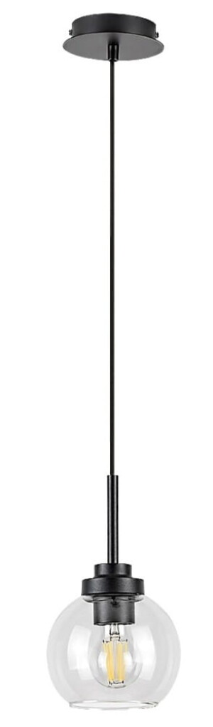 Tirina czarny mat Ø 15cm E27 IP44 Łazienkowa lampa wisząca ( dostępne 2 sztuki)