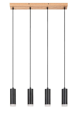 Toras brąz | czarny 4xGU10 Lampa wisząca