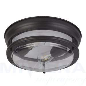 Glasgow czarny Ø 35cm 2xE27 IP44 Łazienkowa lampa sufitowa
