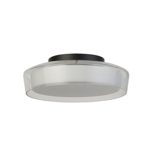 Puck czarny mat | biały Ø 30cm LED Dim. 13W 3000K IP44 Łazienkowa lampa sufitowa
