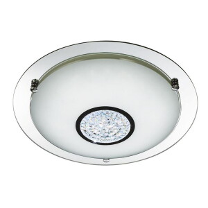 Portland chrom | biały Ø 41cm LED 18W 4000K IP44 Łazienkowa lampa sufitowa