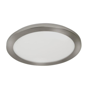 Cork srebrny satyna Ø 30cm LED 18W 3000K IP44 Łazienkowa lampa sufitowa