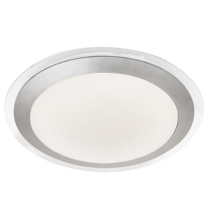 Chester srebrny satyna Ø 33cm LED 12W 3000K IP44 Łazienkowa lampa sufitowa