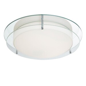 Limerick chrom | przeźroczysty Ø 38cm LED 20W 3000K IP44 Łazienkowa lampa sufitowa
