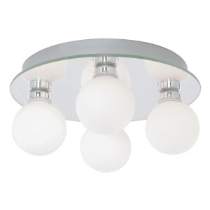 Global chrom Ø 25cm LED 4x33W 3000K IP44 Łazienkowa lampa sufitowa