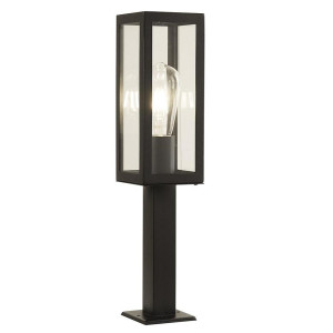 Box czarny wys. 45cm. E27 IP44 Lampa ogrodowa stojąca
