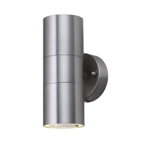 Metro inox 2xGU10 IP44 Kinkiet zewnętrzny góra-dół