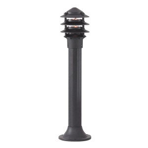 Bollard czarny wys. 73cm. E27 IP44 Lampa ogrodowa stojąca