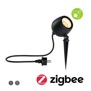 Kikolo antracyt Smart Home Zigbee LED Dim to warm 6,2W 2200-3000K IP65 Reflektor ogrodowy ściemnialny sterowany aplikacją