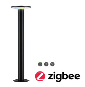Plate antracyt wys. 60cm. Smart Home Zigbee LED DIM 5W RGBW 3000-6500K IP44 Lampa zewnętrzna stojąca ściemnialna sterowana aplikacją