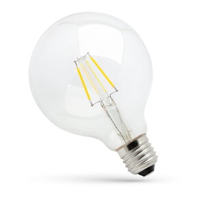 LED 4W Dim. G125 WW ciepła E-27 CLEAR Żarówka ściemnialna