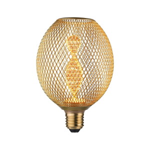 LED METALLIC GLOW GLOB mosiądz Helix 3,5W 1800K E27 Żarówka dekoracyjna