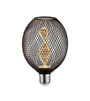 LED METALLIC GLOW GLOB czarny Helix 3,5W 1800K E27 Żarówka dekoracyjna