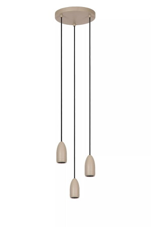 EVORA szary Ø 25cm. 3xGU10 lampa wisząca