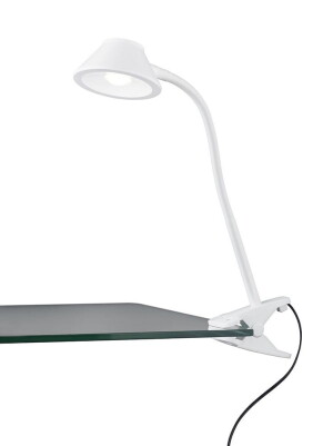 Berry biały LED 3,5W 3000K Lampka biurkowa z klipsem