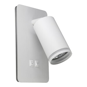 PARIS biały GU10 + LED 6W 4000K Kinkiet ścienny z włącznikiem