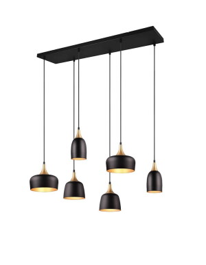 CHIRAZ czarny mat 6xE14 Lampa wisząca