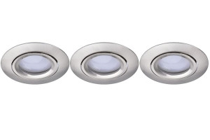 Scop 3x nikiel LED dim. 4,7W RGB 2700-6500K Zestaw 3x oczko sufitowe sterowane aplikacją lub pilotem