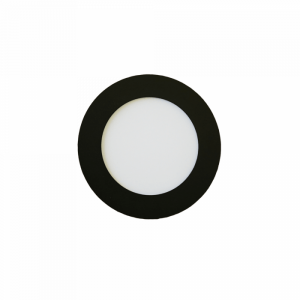 LED czarny 6W 4000K 360lm Oprawa sufitowa podtynkowa okrągła