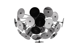 Discalgo czarny mat | chrom Ø 54cm 3xE14 Lampa sufitowa