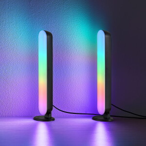 Game 2x czarny LED dim. 2,5W RGB pilot Lampki stołowe