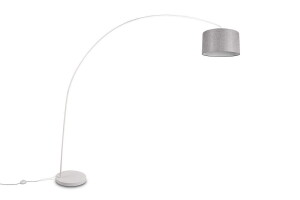 Mansur biały mat | szary E27 Lampa podłogowa stojąca