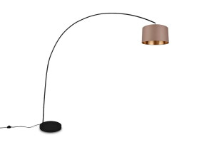 Mansur czarny mat | beż E27 Lampa podłogowa stojąca