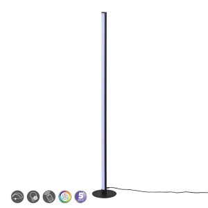 Tendo czarny LED dim. RGB 11W pilot Lampa podłogowa stojąca
