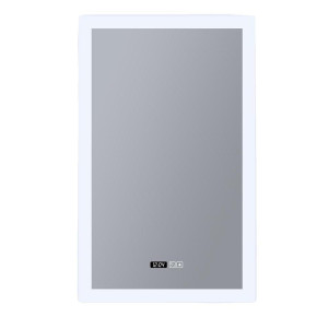 Lustro prostokątne LED 48W 2700-3300-4000K z zegarem