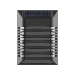 SOE-2 solar czarny PIR LED 4000K IP65 Kinkiet zewnętrzny solarny z czujnikiem zmierzchu
