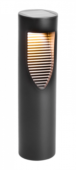 SSO-3 solar czarny PIR LED 4000K IP54 Lampa stojąca zewnętrzna solarna