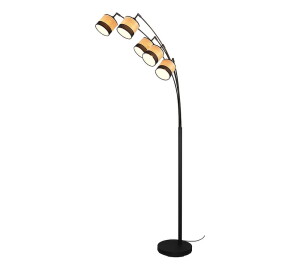 Bolzano brąz | czarny mat 5xE14 Lampa podłogowa