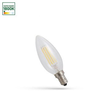 LED świecowa E14 6W COG WW 1800K ciepła Żarówka filamentowa