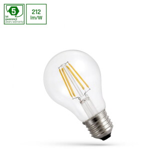 LED GLS E-27 3,8W COG A-CLASS CW 6000K zimna 5-lat gwarancji Żarówka filamentowa
