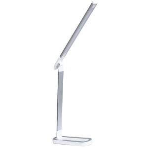 MADERA biało-srebrna LED 3 step dim. 7W 4000K Lampa biurkowa ściemnialna