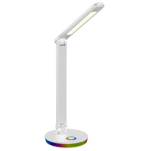 NEPTUN biała LED 3 step dim. 7W 4000K+RGB Lampa biurkowa ściemnialna