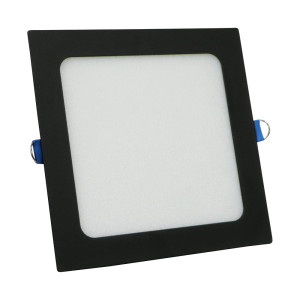RIGEL S168 czarna kwadrat szer. 17cm. LED 10W 4000K 1200lm Oprawa podtynkowa z zasilaczem