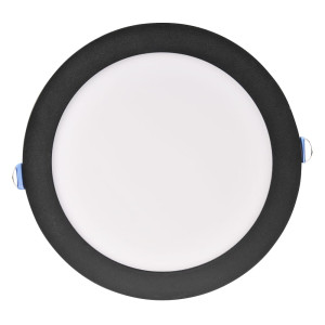RIGEL R220 czarna okrągła Ø 22cm. LED 14W 4000K 1800lm Oprawa podtynkowa z zasilaczem