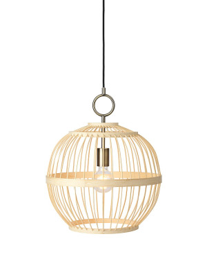 Stockholm edycja nordycka naturalne drewno Ø 40cm. E27 Lampa wisząca