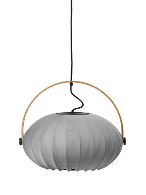 DC Textile kamienna szarość | dąb Ø 40cm. E27 Lampa wisząca