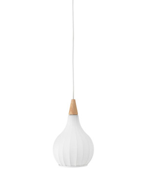 Drops Textile biały Ø 17cm. E27 Lampa wisząca