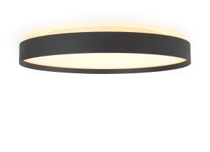 Backlight Full czarny Ø 50cm. LED 3 step dim. 48W 3000K Plafon ściemnialny z funkcją pamięci