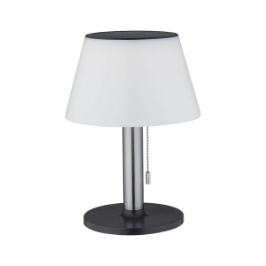 Lillesol srebrna solar LED 3 step dim. 0,8W 3000K IP44 Zewnętrzna ściemnailna lampka stołowa solarna