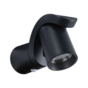 Cuff antracyt PIR LED COB 10W 3000K IP44 Kinkiet zewnętrzny regulowany z czujnikiem ruchu i zmierzchu