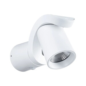 Cuff biały PIR LED COB 10W 3000K IP44 Kinkiet zewnętrzny regulowany z czujnikiem ruchu i zmierzchu
