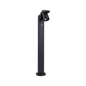 Cuff antracyt wys. 78cm. PIR LED COB 10W 3000K IP44 Lampa ogrodowa stojąca regulowana z czujnikiem ruchu i zmierzchu